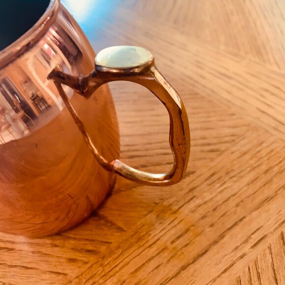 OGGI 4 Copper Mugs with EZ-Grip Brass Handle Moscow Mule Liquid Drinks - Picture 5 of 11